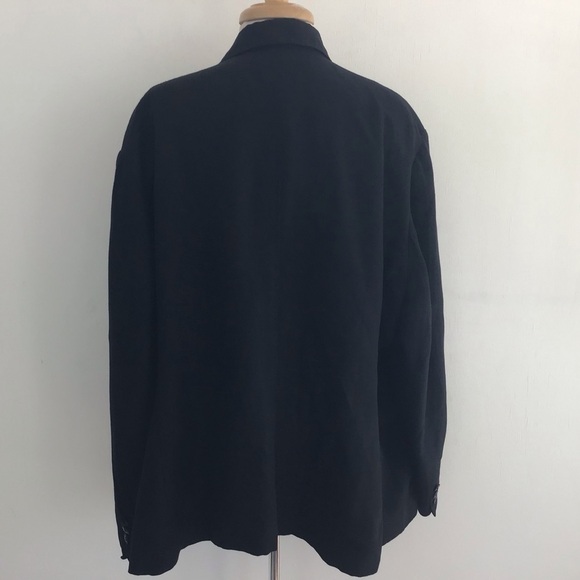 Jones New York Linen blend black fully lined 3 button blazer size 24W - Picture 4 of 14